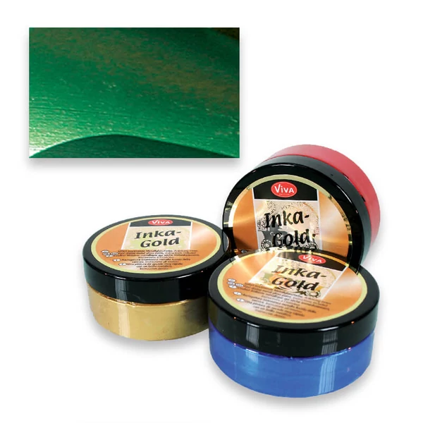 Pastă de vopsea metalizată Inka Gold, 50 g - smarald