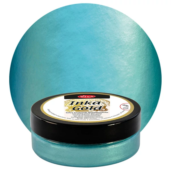Pastă de vopsea metalizată Inka Gold , 50 g - turquoise