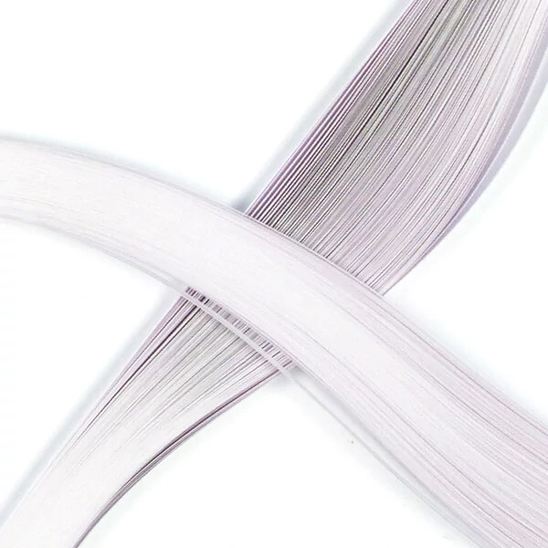 Bandă de hârtie Hobby artist Quilling, 80 g - vis alb, 3 mm/6 mm, 300 buc