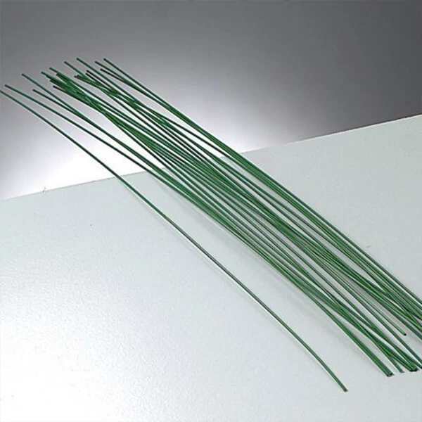 Sârmă pentru legare flori, 0,8 mm, 28 cm, 20 buc - verde