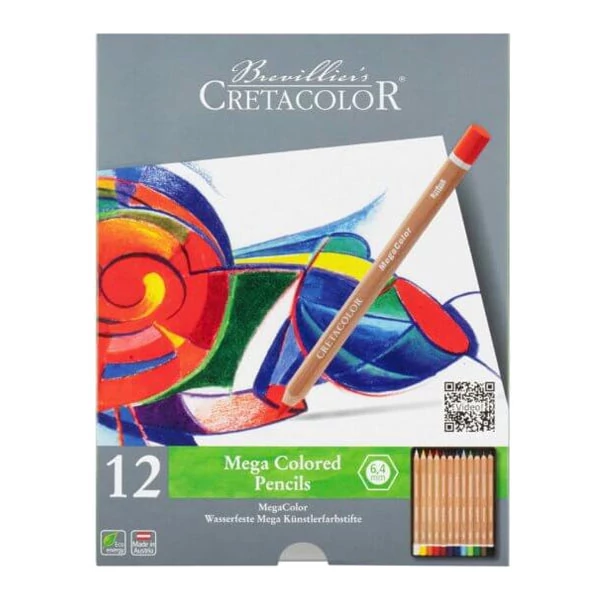 Set creioane colorate Cretacolor MegaColor - 12 buc