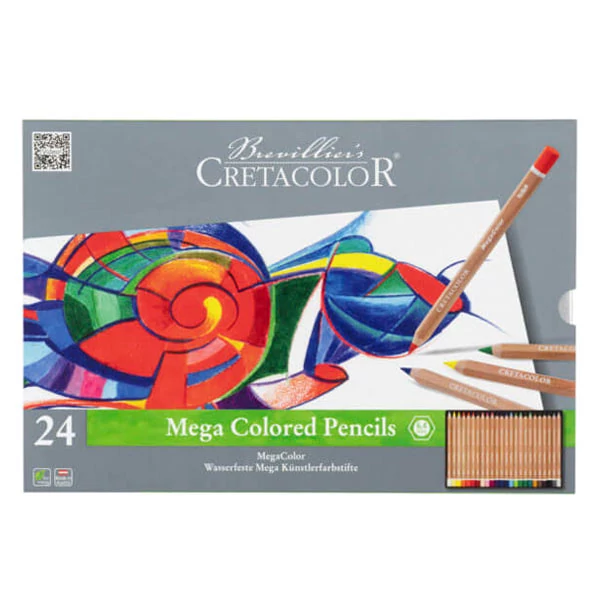 Set creioane colorate Cretacolor MegaColor - 24 buc