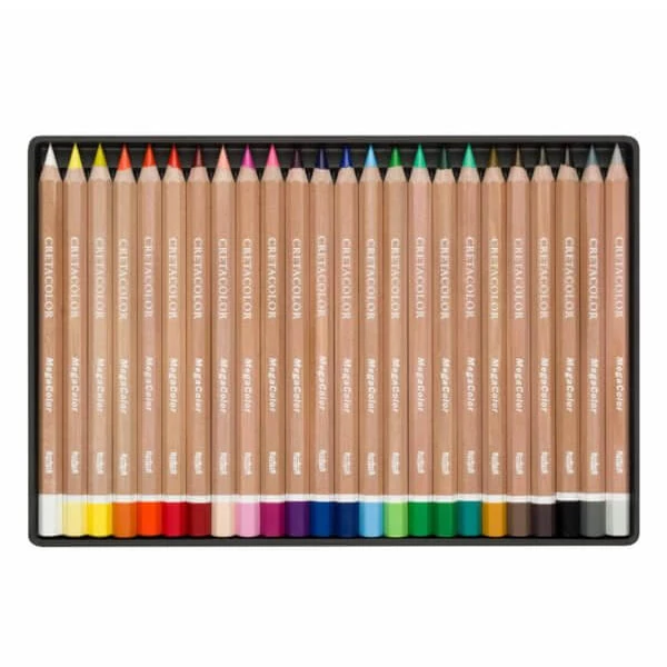 Set creioane colorate Cretacolor MegaColor - 24 buc