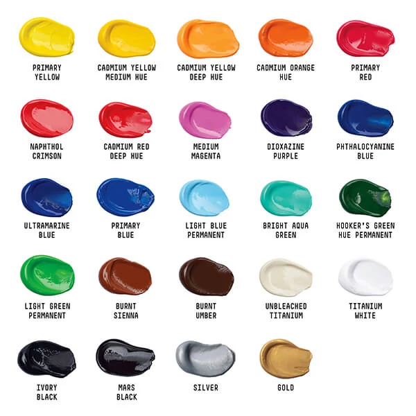 Liquitex Basics set vopsea acrilică - 24x22 ml