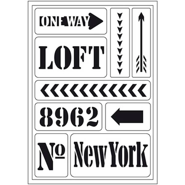 Șablon autoadeziv, 15x21 cm - New York