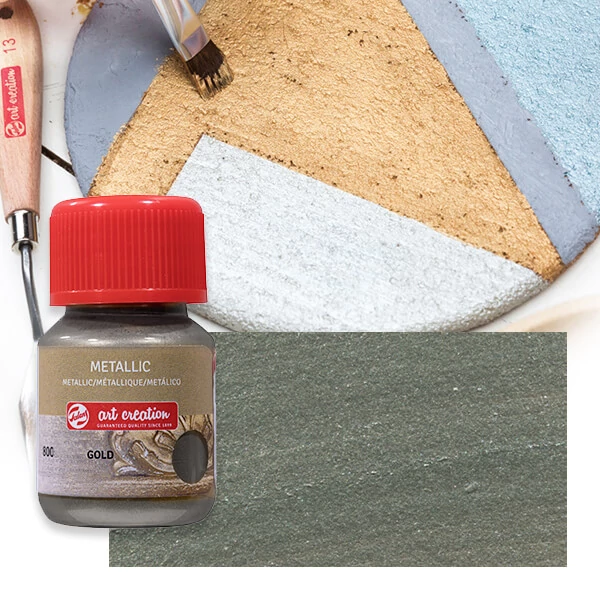 Art Creation Vopsea acrilică metalizată , 30 ml - 8005 Aur alb