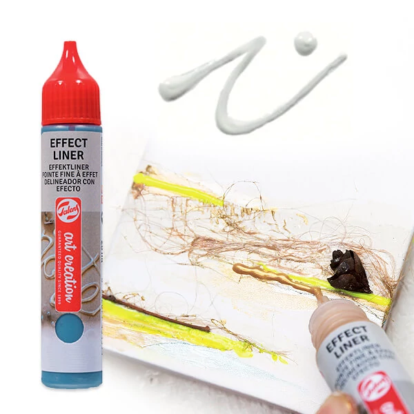 Art Creation Effect Liner, stilou vopsea 3D universală , 28 ml - 1001 Pure white