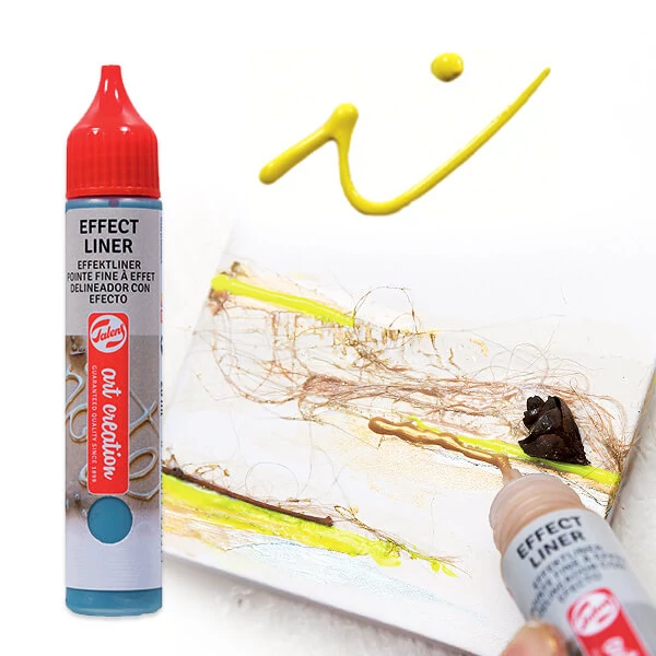 Art Creation Effect Liner, stilou vopsea 3D universală , 28 ml - 2002 Bright yellow