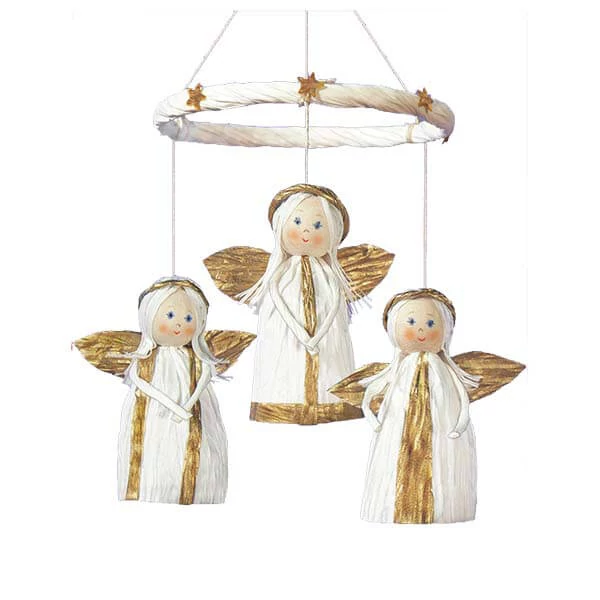Set hârtie DIY - mini îngeri de Crăciun