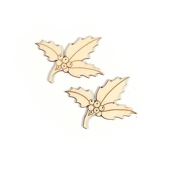 Figurine din lemn la pachet - Decor din lemn Buchet Holly, 2 buc