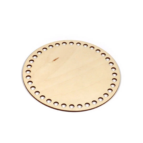 Bază din lemn pentru croșetat, cerc - 16 cm, dimensiunea găurii de 8 mm