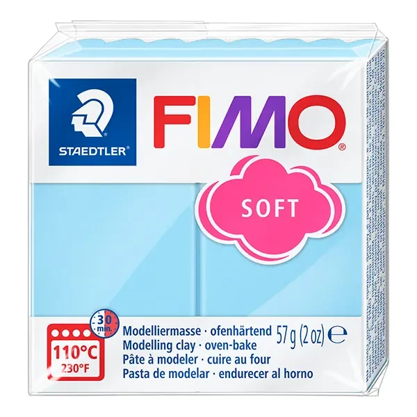 Plastilină care se întărește la coacere  FIMO Soft, 57 g - apa pastelata (8020-305)