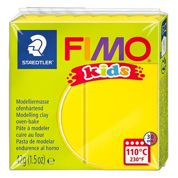 FIMO Kids Plastilină care se întărește la coacere , 42 g - galben (8030-1)