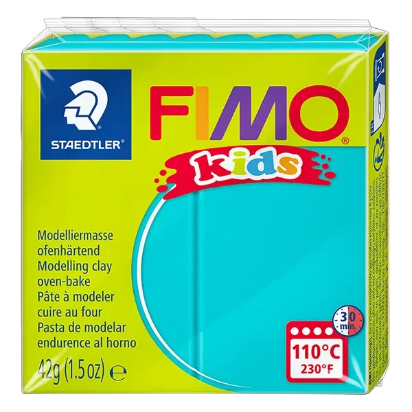 FIMO Kids Plastilină care se întărește la coacere , 42 g - turcoaz (8030-39)