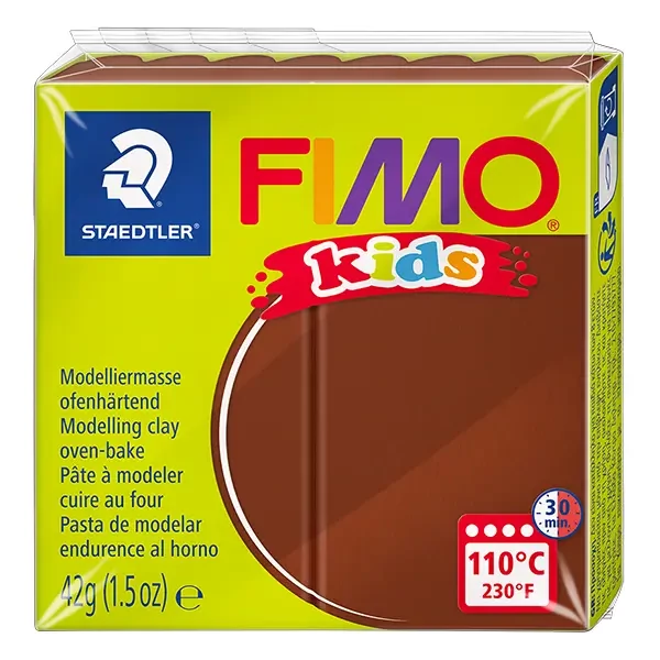 FIMO Kids Plastilină care se întărește la coacere , 42 g - maro (8030-7)