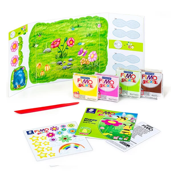 Set Plastilină care se întărește la coacere  FIMO Kids, Form & Play - 4x42 g - albine