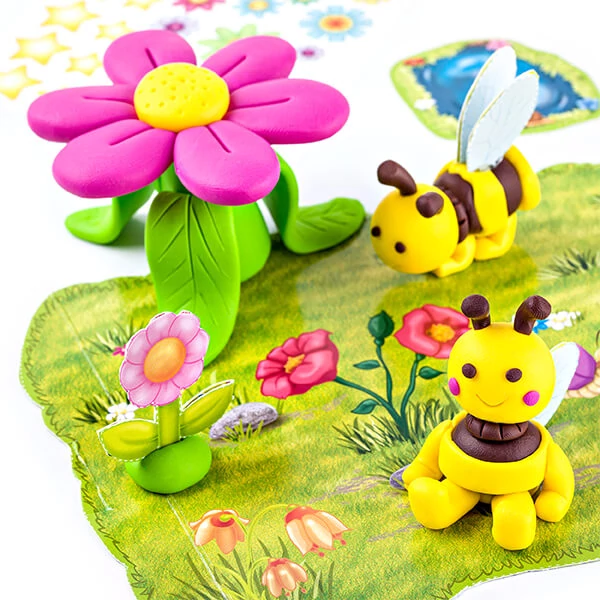 Set Plastilină care se întărește la coacere  FIMO Kids, Form & Play - 4x42 g - albine