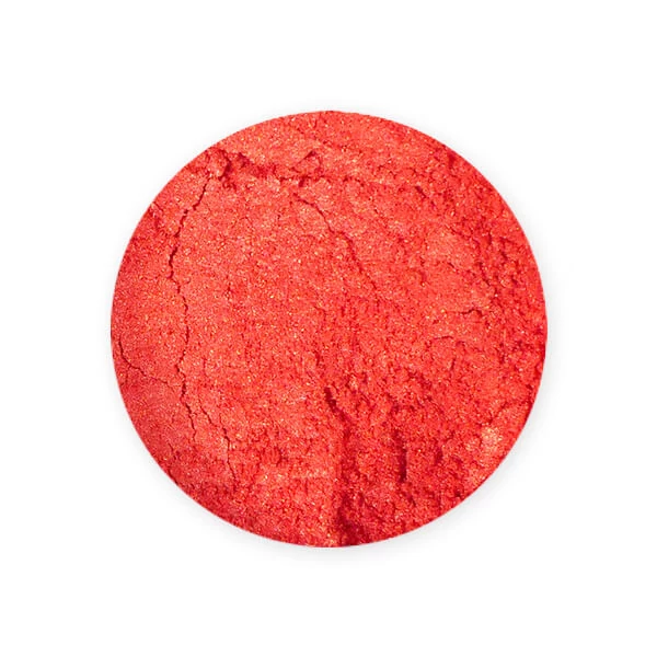 Pudră colorantă pigmentată cu efect de rășină sintetică, 3 g - coral cu efect sidef