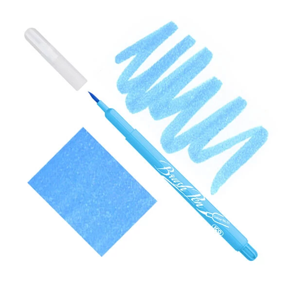 Marker pensulă, Brush Pen - 51 albastru deschis