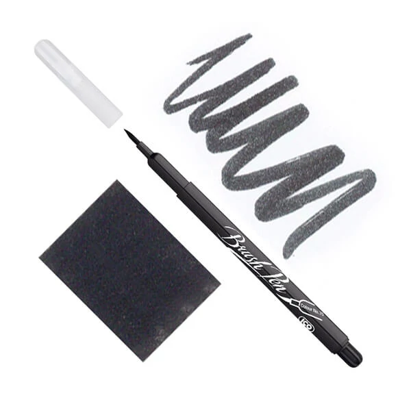 Marker pensulă, Brush Pen - 70 negru