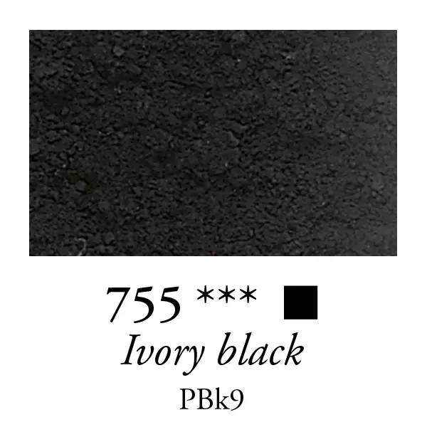 Pigment Sennelier - 755, ivory black, 120 g
