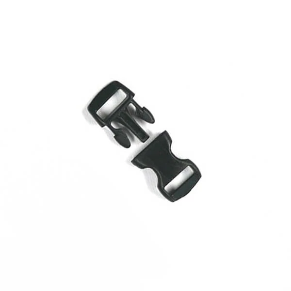 Clemă din plastic curbat Paracord, Duraflex, 10 mm - negru