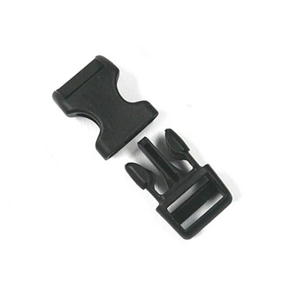 Cataramă din plastic curbat Paracord, Duraflex, 15 mm - negru