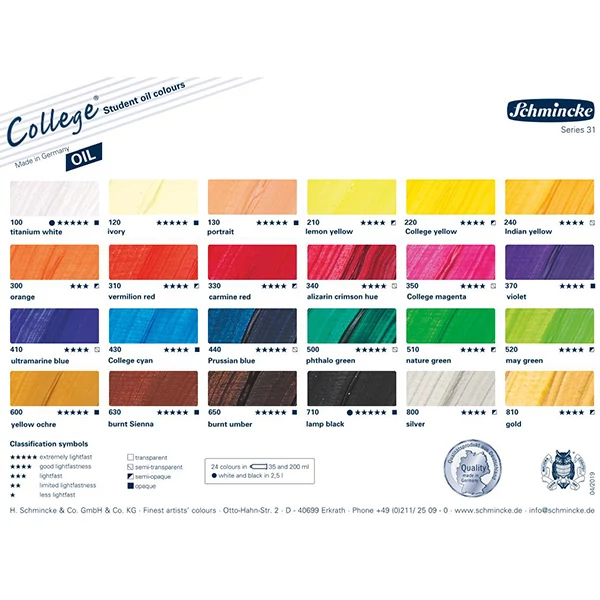 Schmincke College Culori ulei, 200 ml - 300, orange