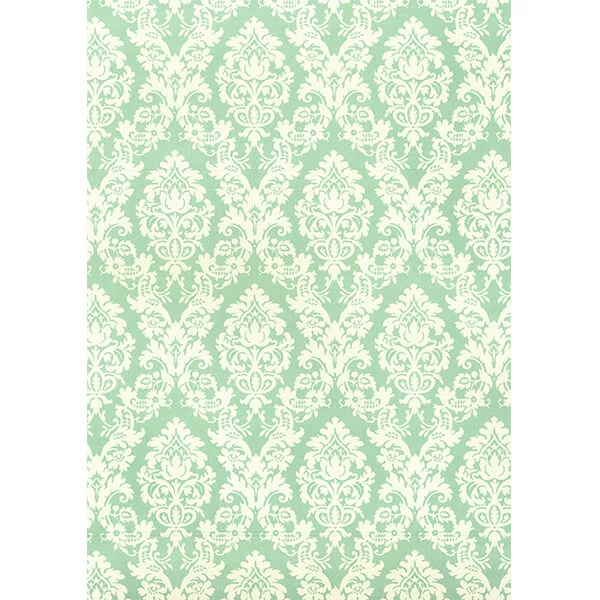 Hârtie de decoupage Tassotti - brocart, acvamarin