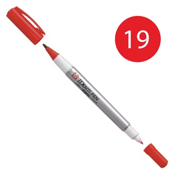 Sakura IDenti Pen marker cu alcool, cu două vârfuri  - red