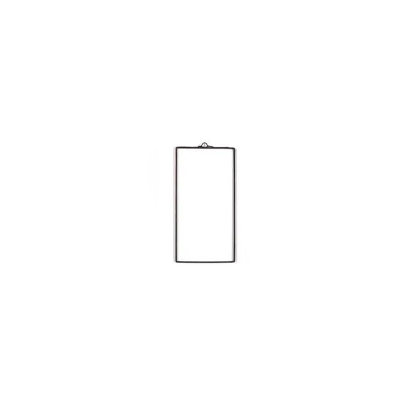 Placă de sticlă   cu ramă  de plumb, pătrată  - 10x5 cm