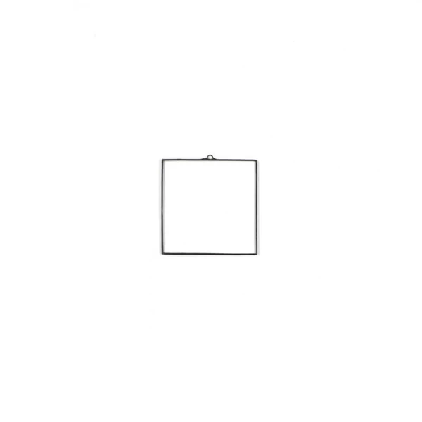 Placă de sticlă   cu ramă  de plumb, pătrată  - 8x8 cm