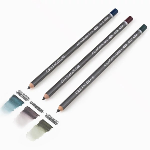 Cretacolor Watercolor Graphite Pocket Set Set creioane grafit solubile în apă , 6 bucăți, cutie metalică