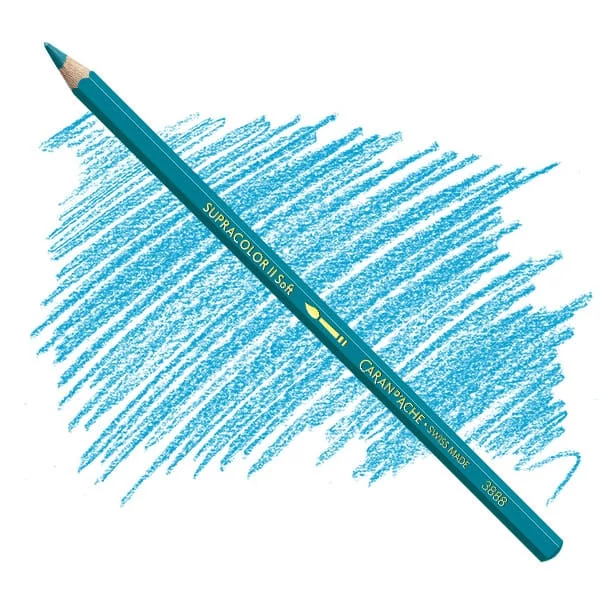 Creioane acuarelă Caran d'Ache Supracolor Soft  - 170, azurite blue