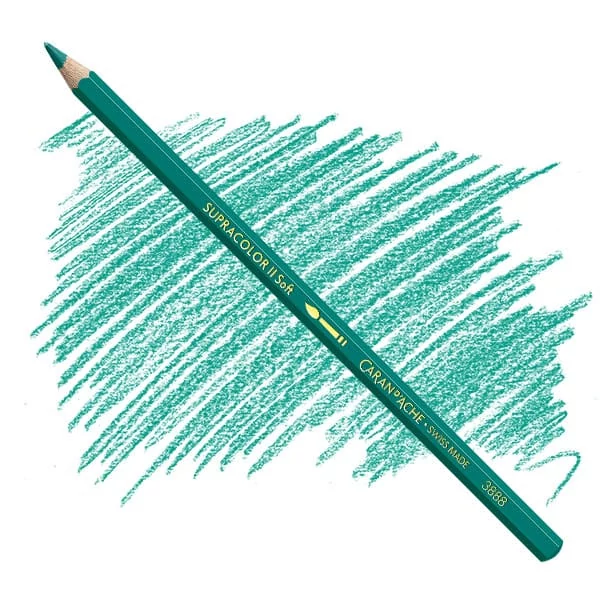 Creioane acuarelă Caran d'Ache Supracolor Soft  - 190, greenish blue