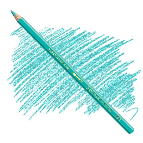 Creioane acuarelă Caran d'Ache Supracolor Soft  - 191, turquoise green