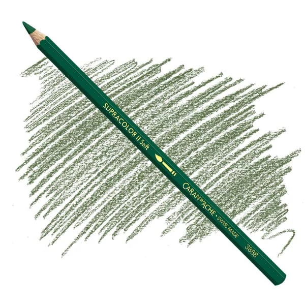 Creioane acuarelă Caran d'Ache Supracolor Soft  - 229, dark green