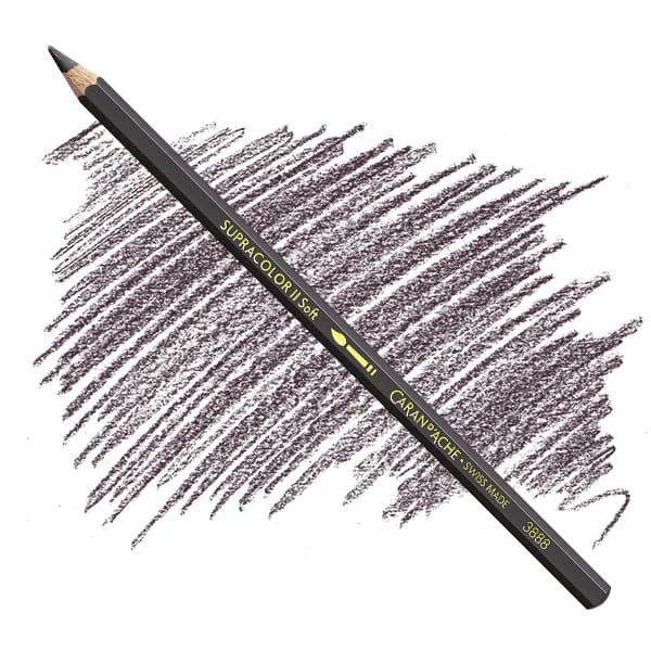 Creioane acuarelă Caran d'Ache Supracolor Soft  - 409, charcoal grey