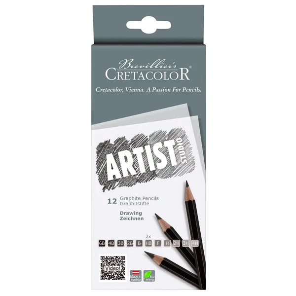 Set creioane grafit Cretacolor Artist Studio, 12 buc