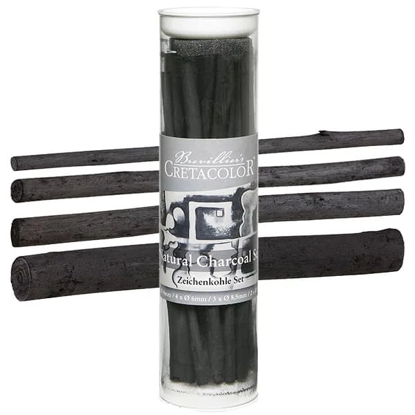 Set cărbune Cretacolor, 13 buc, dimensiuni mixte