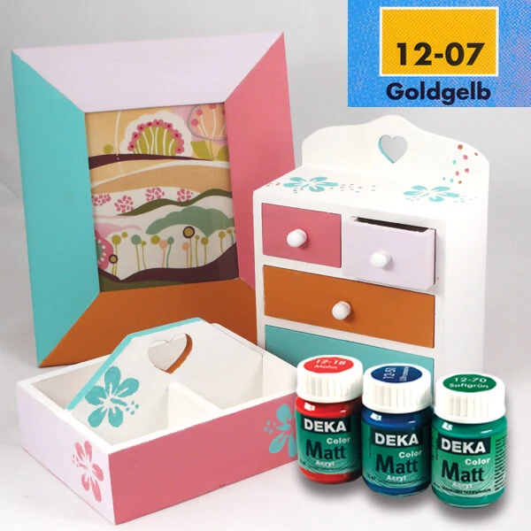 Vopsea acrilică Deka Color Matt 25 ml - 07 galben auriu