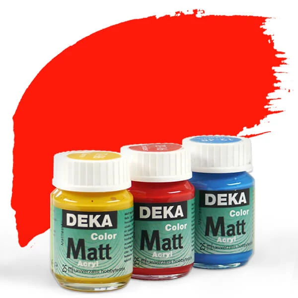 Vopsea acrilică Deka Color Matt 25 ml - 18 roșu mac