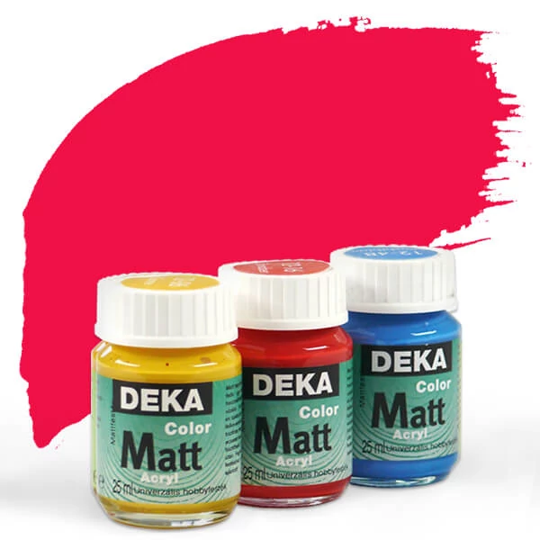Vopsea acrilică Deka Color Matt 25 ml - 20 carmin