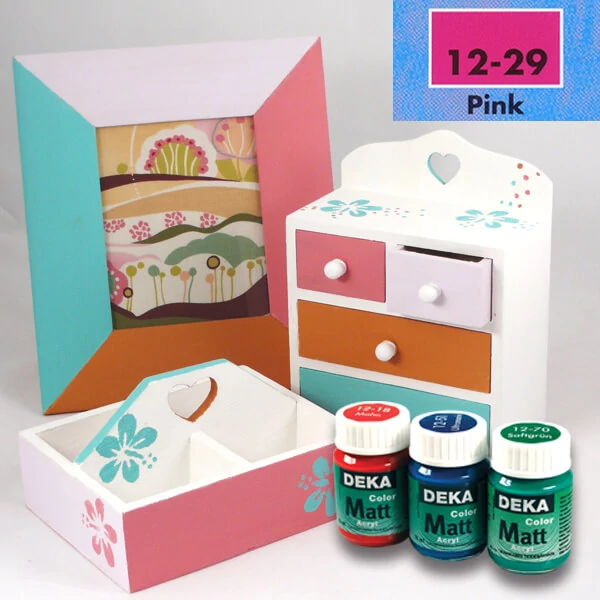 Vopsea acrilică Deka Color Matt 25 ml - 29 roz