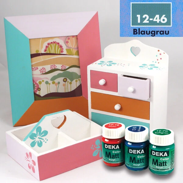 Vopsea acrilică Deka Color Matt 25 ml - 46 gri albăstrui