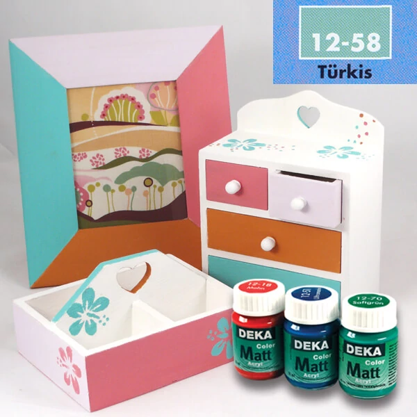 Vopsea acrilică Deka Color Matt 25 ml - 58 turcoaz