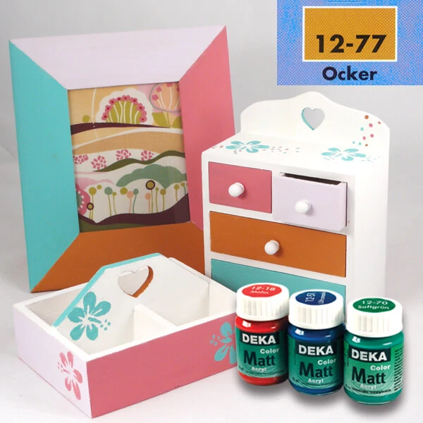Vopsea acrilică Deka Color Matt 25 ml - 77 ocru