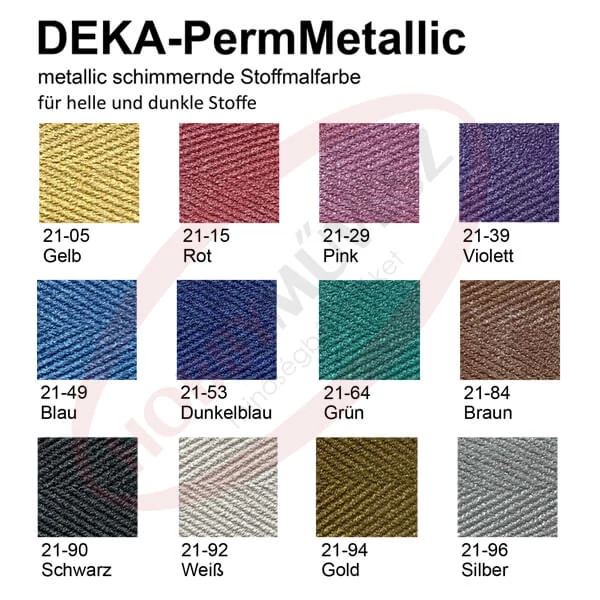 Deka Perm Metallic vopsea textil metalizată 25 ml - 05 galben