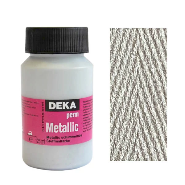 Deka Perm Metallic vopsea textil metalizată125 ml - 92 alb