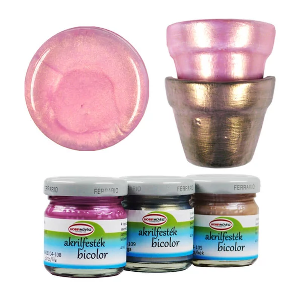 Vopsea acrilică Hobby Artist , 40 ml - bicolor, 107, rosu/galben auriu